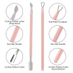 Cuticle Trimmer with Cuticle Pusher -YINYIN Cuticle Remover Cuticle Nippers Professional Stainless Steel Cuticle Pusher and Cutter Clippers Durable Pedicure Manicure Tools for Fingernails and Toenails - Image 3